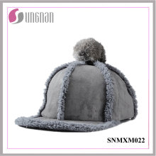 2015 Sweet Girls Hiphop Sombrero de peluche de peluche bola plana con borde Cap (SNMXM022)